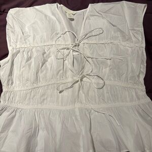 Boho tie-front blouse